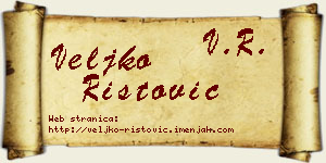 Veljko Ristović vizit kartica